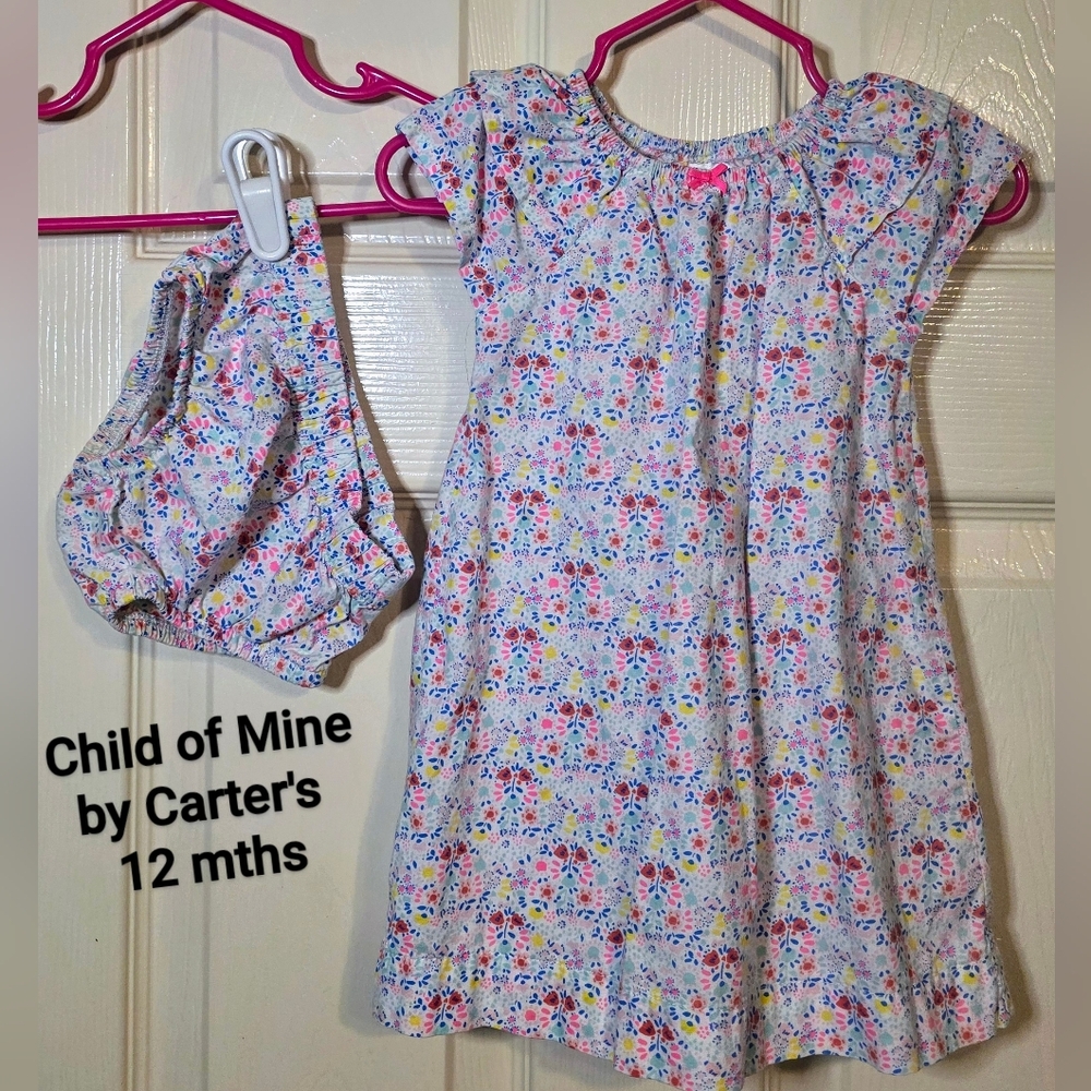 Child of Mine by Carter's Baby Dress and Bloomers Set